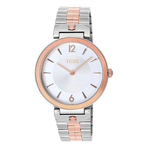 Reloj Analógico Acero Rosa