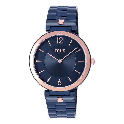 Reloj Analógico Azul Rosa