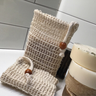 Sisal Shower Bags For Washing With Soap