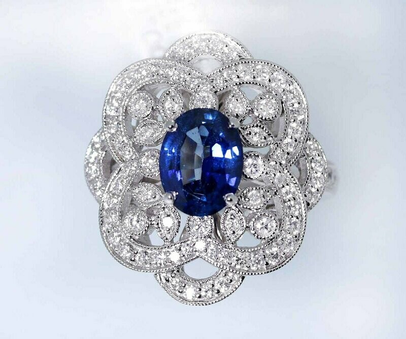 Sapphire Diamond Ring