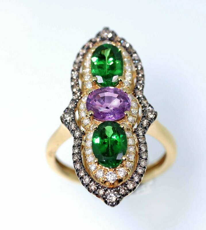 Garnet and Tourmaline Ring