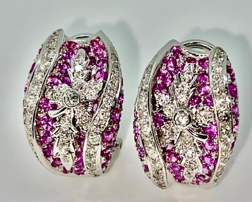 Pink Sapphire earrings