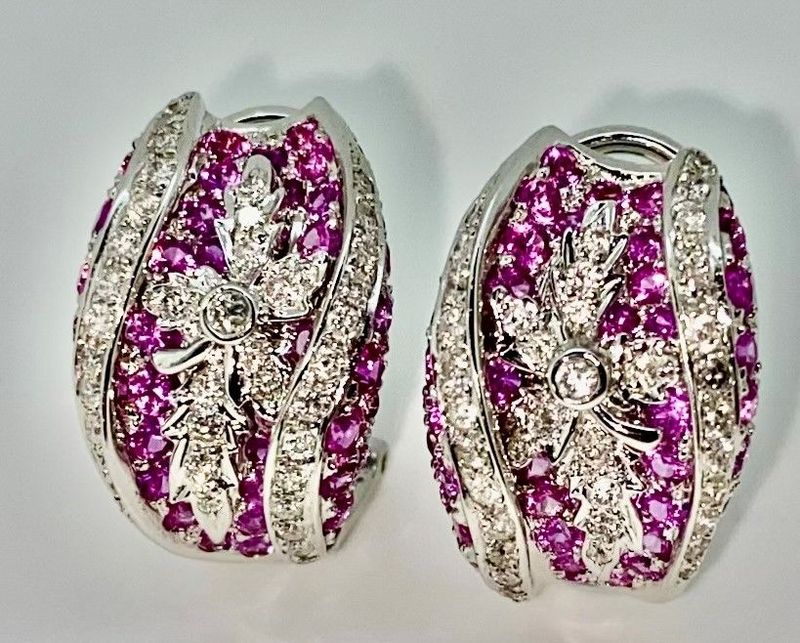 Pink Sapphire earrings