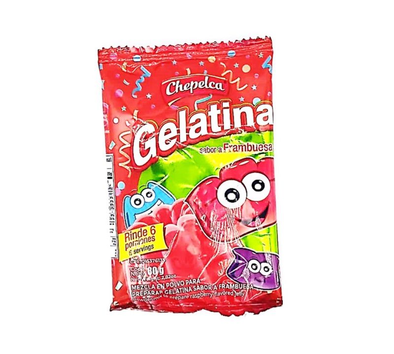 CHEPELCA GELATINA SABOR A FRAMBUESA 80GR
