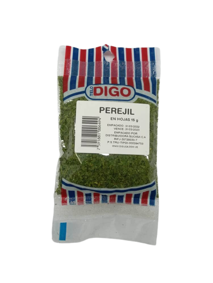 DIGO PEREJIL DESHIDRATADO EN HOJAS 15GR