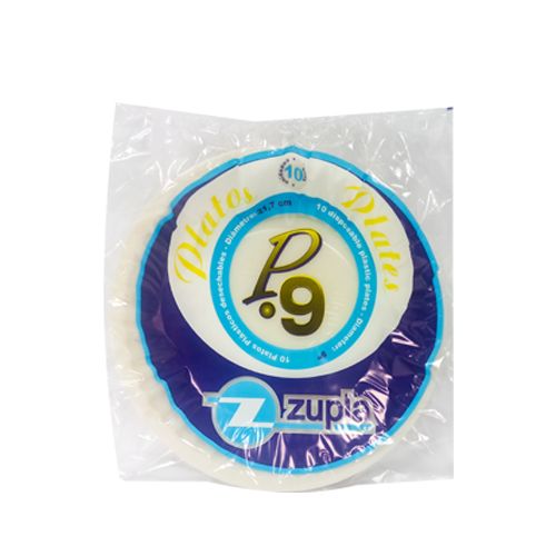 PLATO PLASTICO #9 10UN ZUPLA