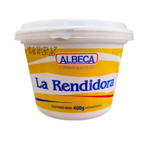 ALBECA MARGARINA LA RENDIDORA 400GR