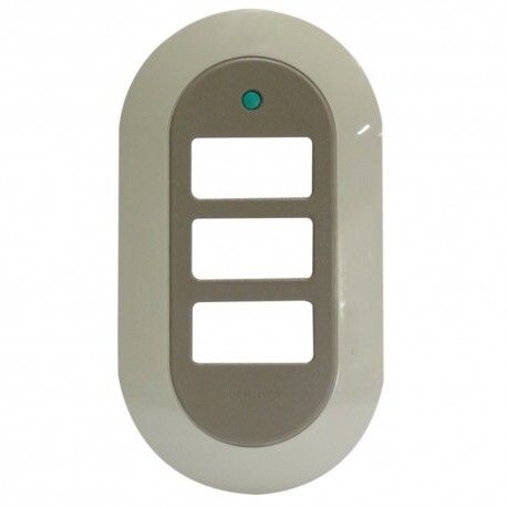 BTICINO PLACA BEIGE TRIPLE NUVA 1 un