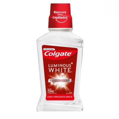 COLGATE ENJUAGUE BUCAL LUMINOUS WHITE 250ML