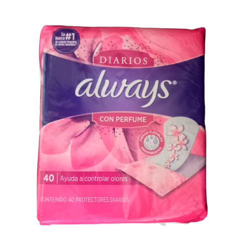 ALWAYS PROTECTORES DIARIOS C/PERFUME 40UN ALWAYS PROTECTORES DIARIOS C/PERFUME 40UN