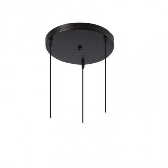 BASE P/LAMPARA CIRCULAR NEGRA PEQUE�A/COLGANTE