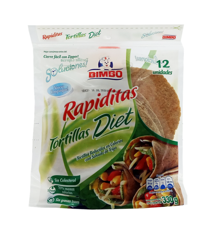 BIMBO TORTILLAS INTEGRAL 330GR