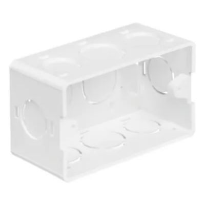 CAJETIN PLASTICO RECTANGULAR UNA PLASTICA 2X4X1/2'