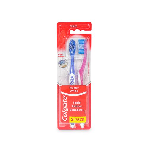 COLGATE CEPILLO DENTAL TWISTER WHITE 2UN