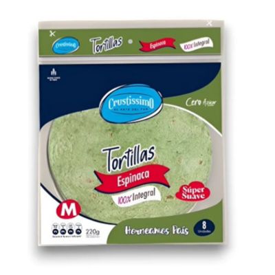 CRUSTISSIMO TORTILLA ESPINACA 100% INTEGRAL 220GR