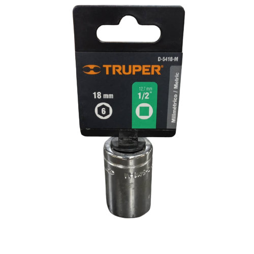 DADO 6 PTA 1/2'X18MM TRUPER DADO 6 PTA 1/2'X18MM TRUPER