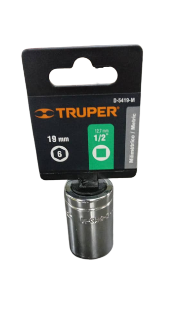 DADO 6 PTA 1/2'X19MM TRUPER DADO 6 PTA 1/2'X19MM TRUPER