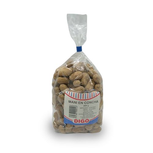 DIGO MANI EN CONCHA EMPACADO 200GR