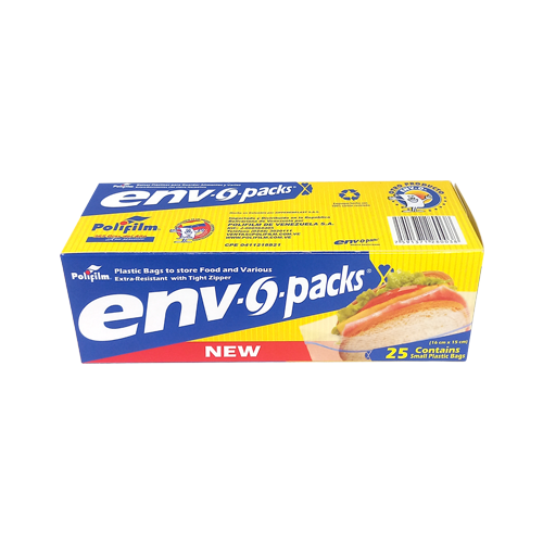 ENV-0 PACKS BOLSA CON CIERRE PEQ 16X15 25UN