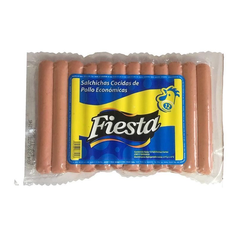 FIESTA SALCHICHA DE POLLO ECONOMICA CORTA 12UND REF-77125