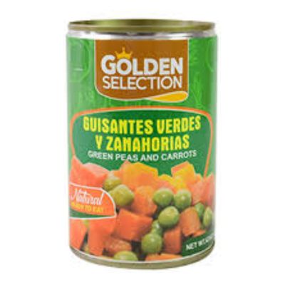 GOLDEN SELECTION GUISANTES VERDES CON ZANAHORIAS 425G
