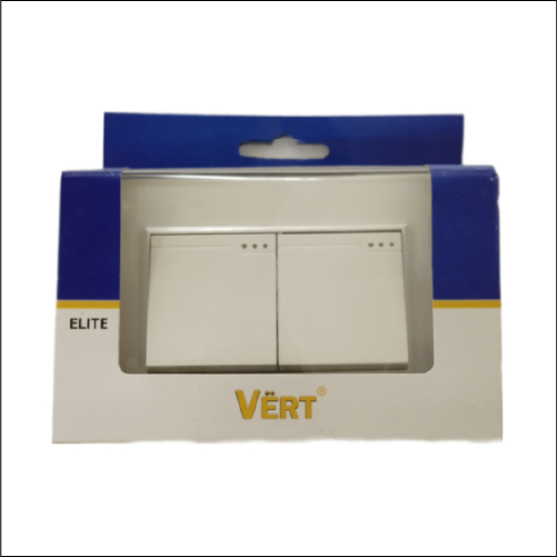 INTERRUPTOR DOBLE ACRILICO BLANCO 10-15A/110-250V VERT