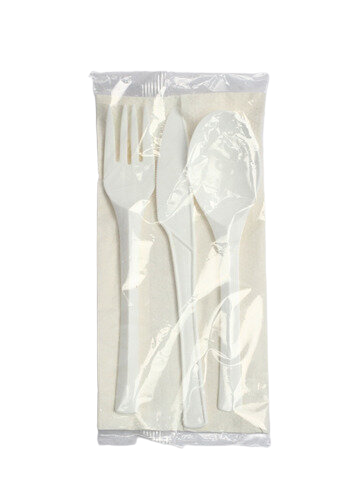 KITS CUCHARA-CUCHILLO-TENEDOR Y SERVILLETA 4UN SELVA