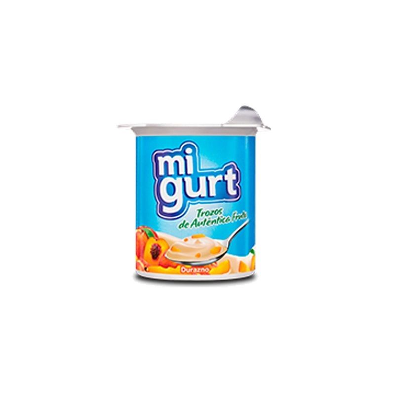 MIGURT YOGURT VASO FRUTA DURAZNO 125GR MIGURT YOGURT VASO FRUTA DURAZNO 125GR