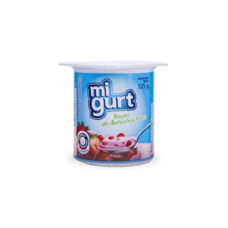 MIGURT YOGURT VASO FRUTA FRESA 125GR
