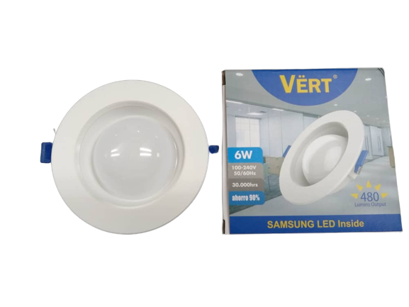 PANEL LED REDONDO EMPOTRABLE 6W-100-240V