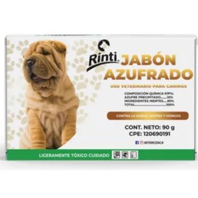 RINTI JABON AZUFRADO PARA PERROS 90G