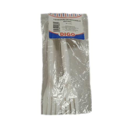 DIGO TENEDOR DESECHABLE PICNIC 20UN