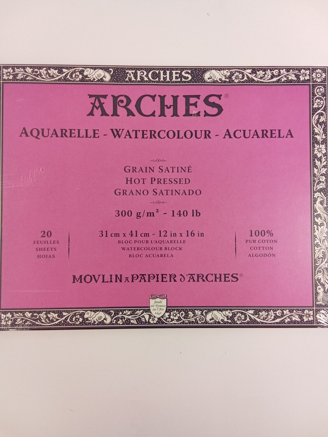 Arches Hot Press Watercolour Paper - 12" x 16"