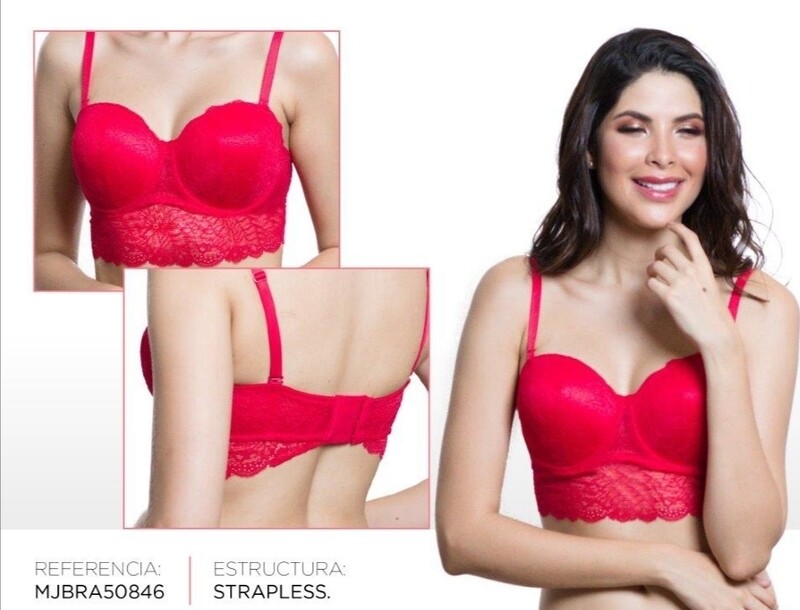 Brasier estrapless con base ancha 