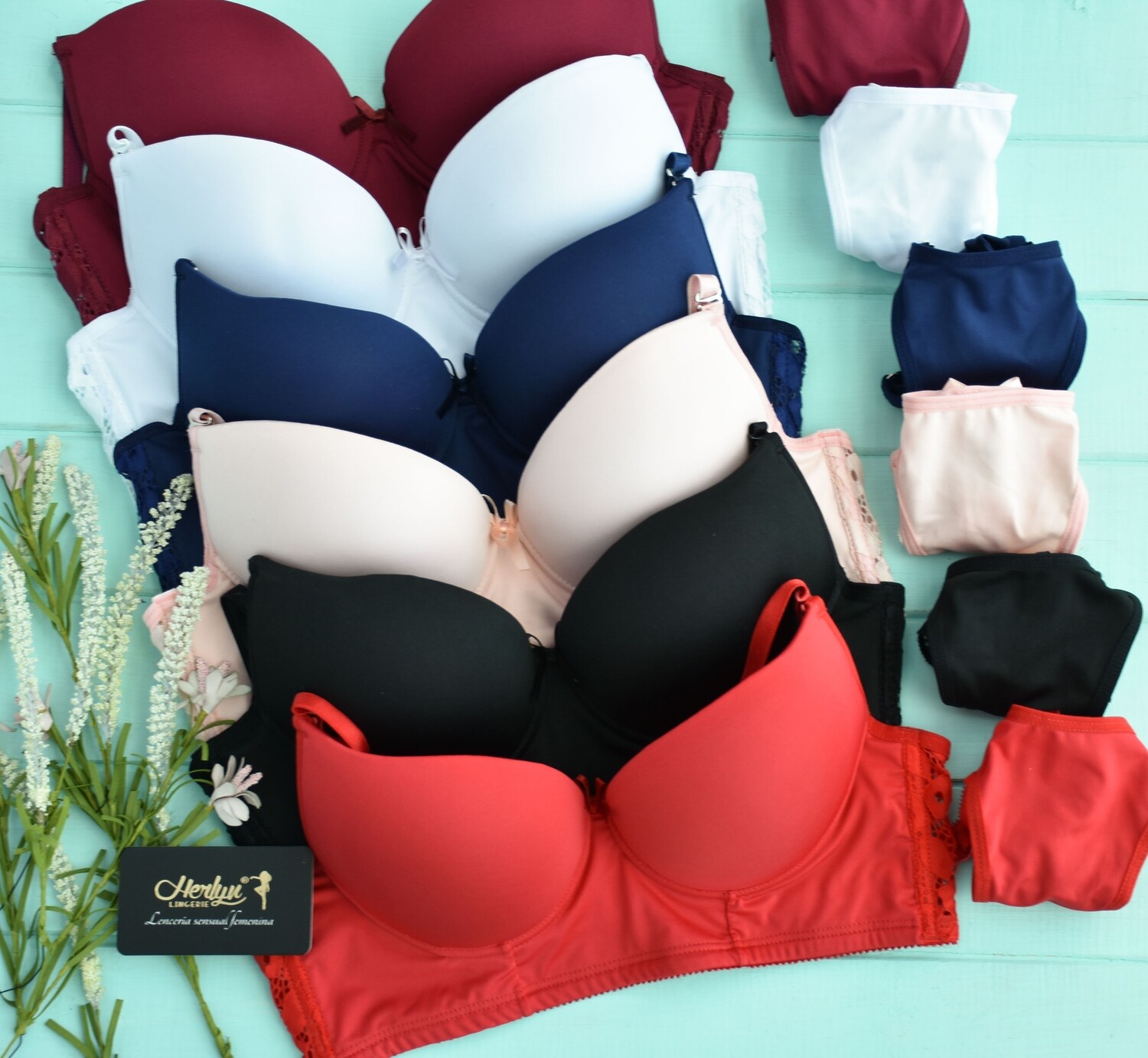 Juego bralette con copa
