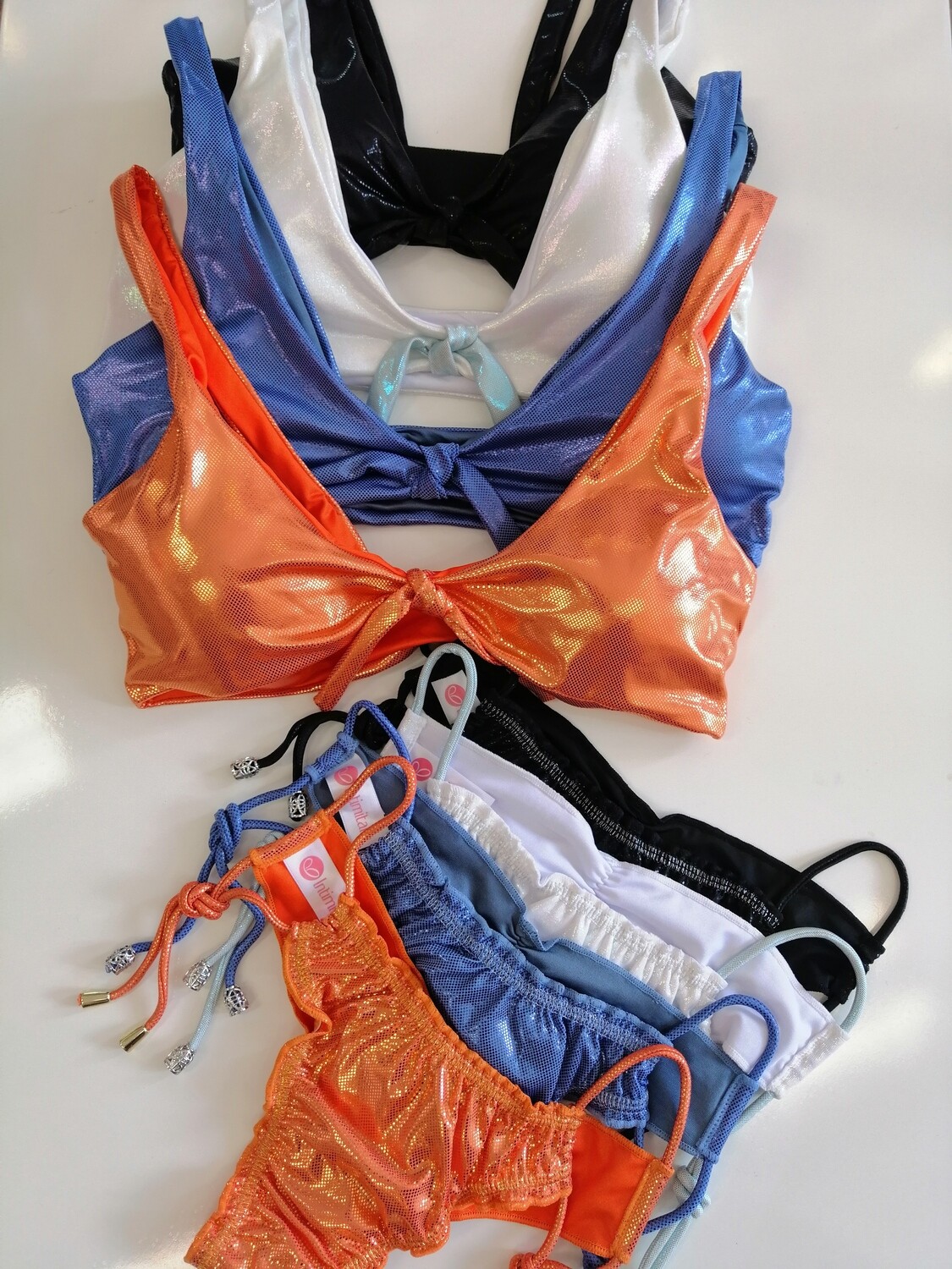 Traje de baño crop top semihilo 