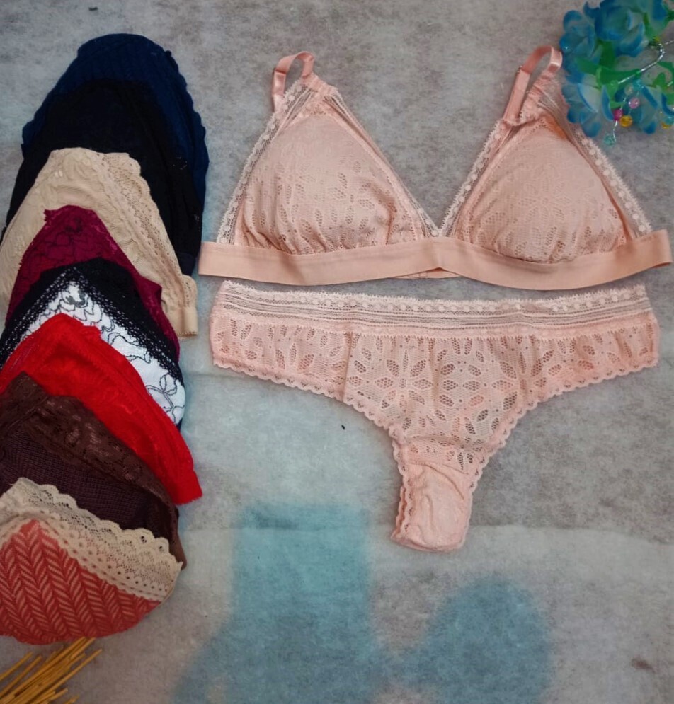 Juego bralette semihilo con copita