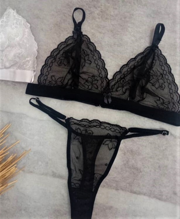 Conjunto bralette encaje