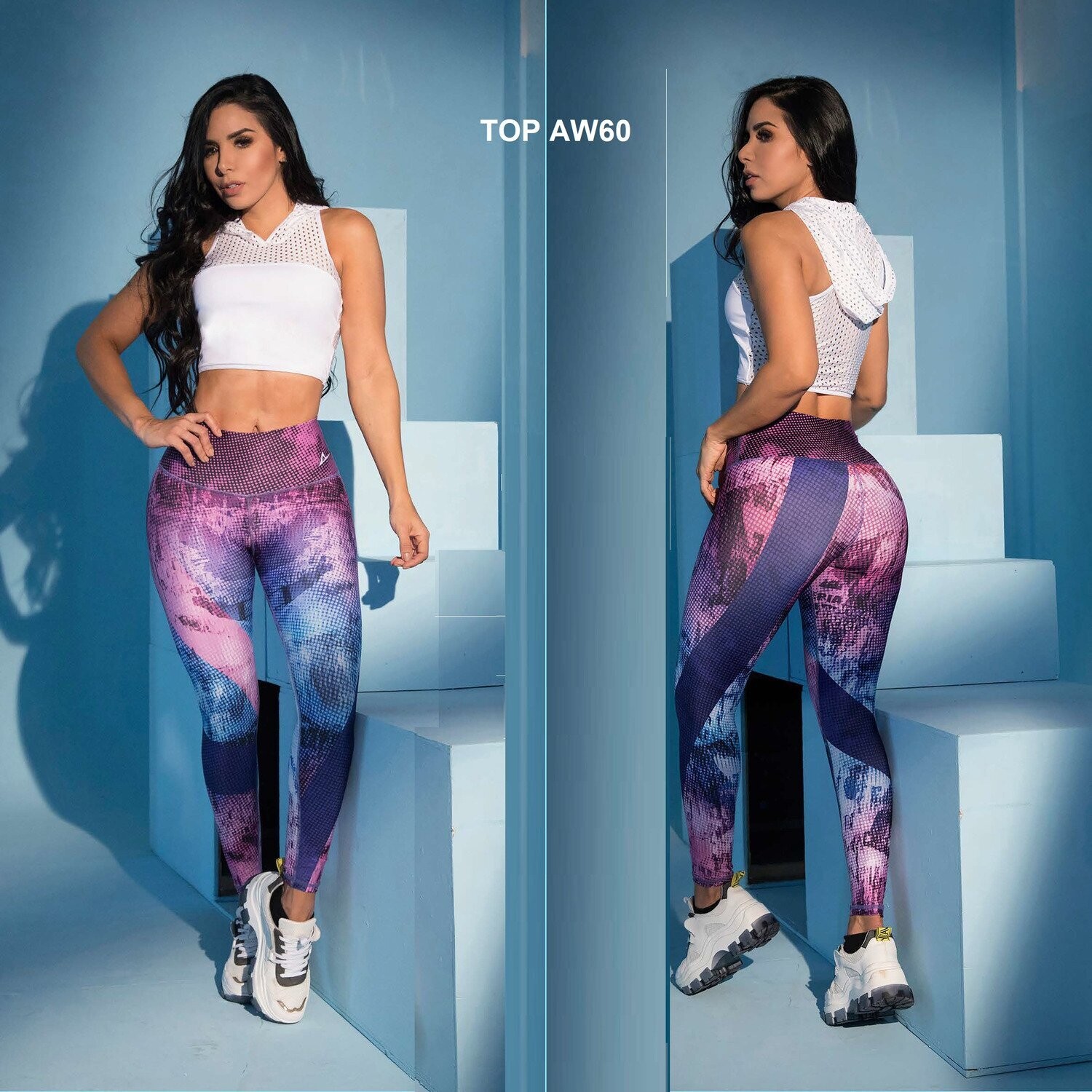 Top deportivo efecto cuero con capucha