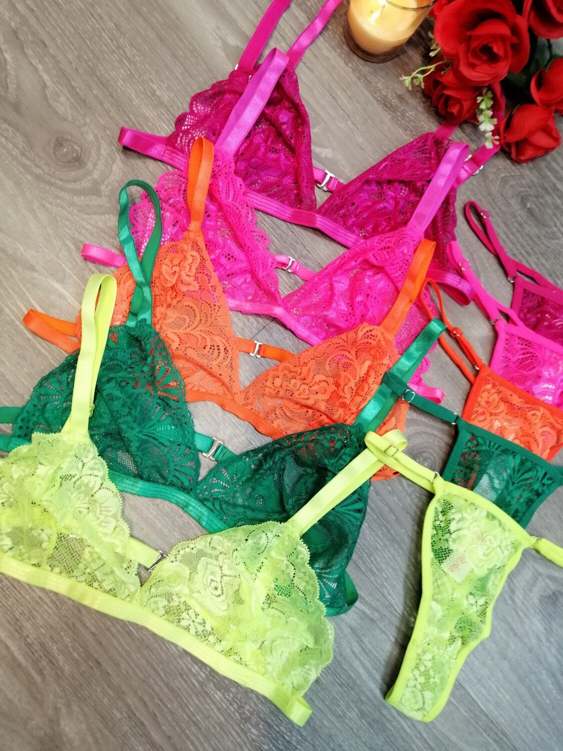 Conjunto bralette Intimitalia encaje
