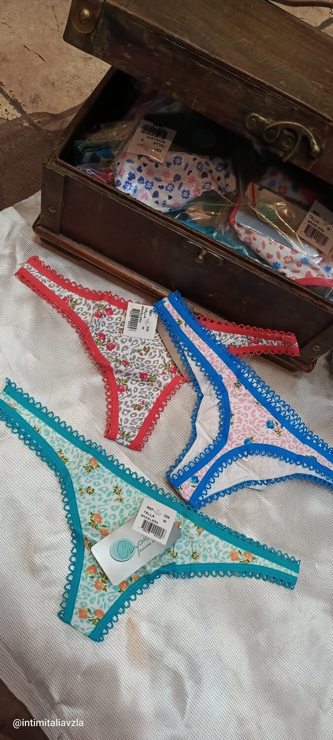 Trío de semi-hilos en algodón