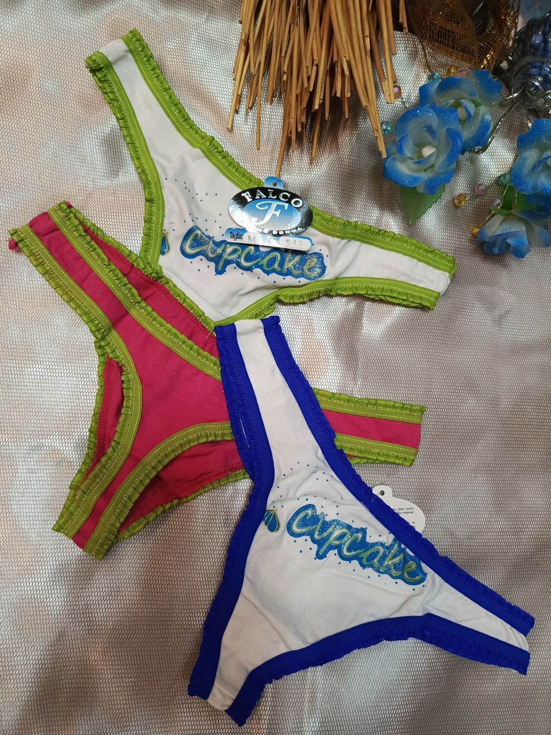 Trío semi-hilos en algodón