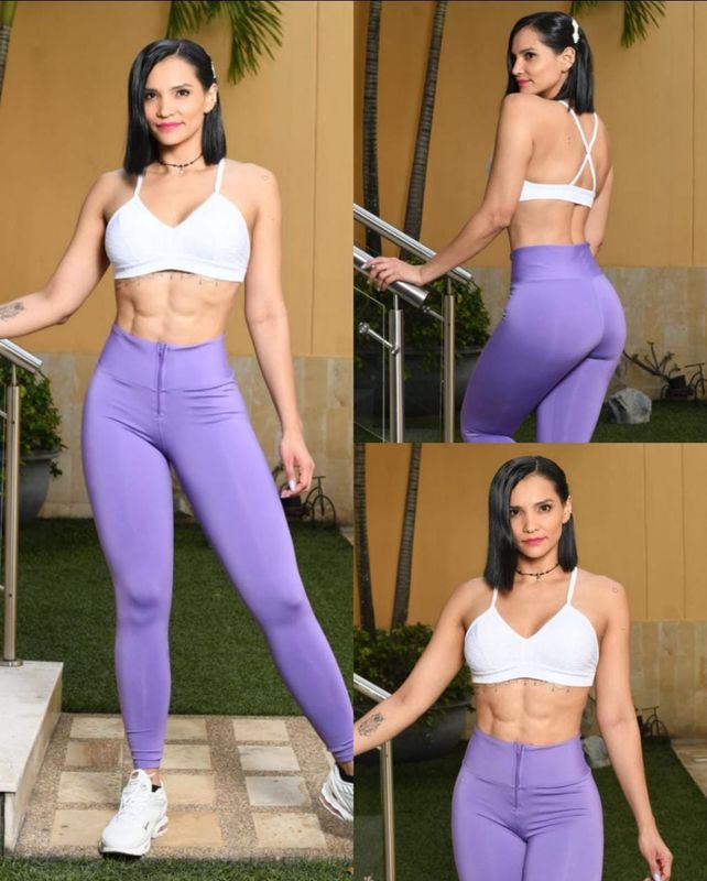 Leggings tejido supplex pretina alta con zipper