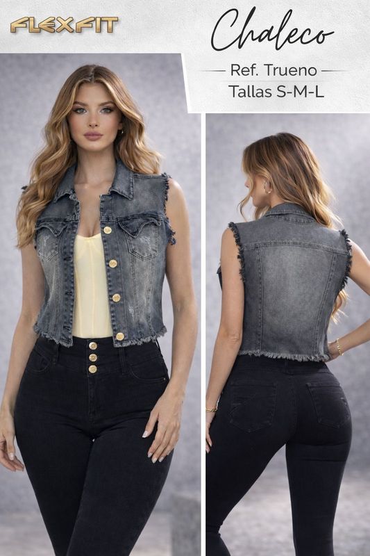 Chaleco en denim colombiano Chaleco en denim colombiano