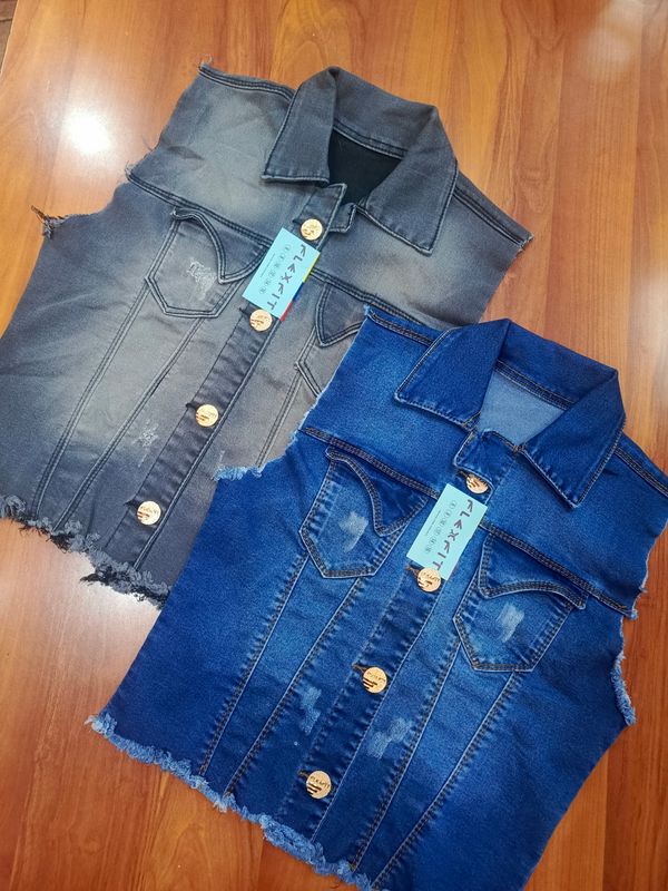 Chaleco en denim colombiano