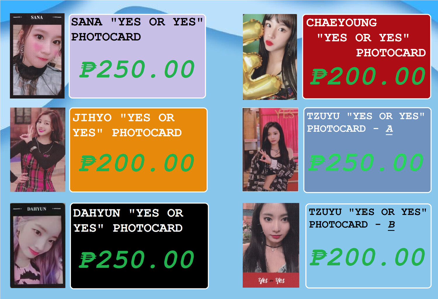 TWICE - Yes or Yes Photocards
