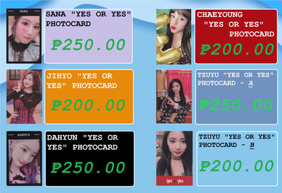 TWICE - Yes or Yes Photocards