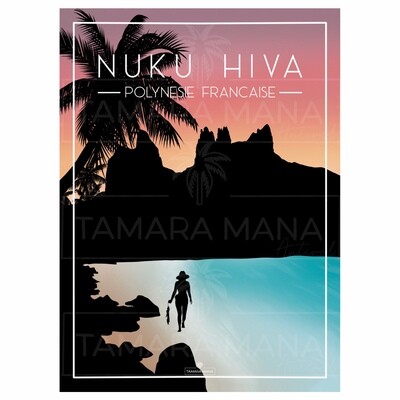 NUKU HIVA  - Sunset Postcards