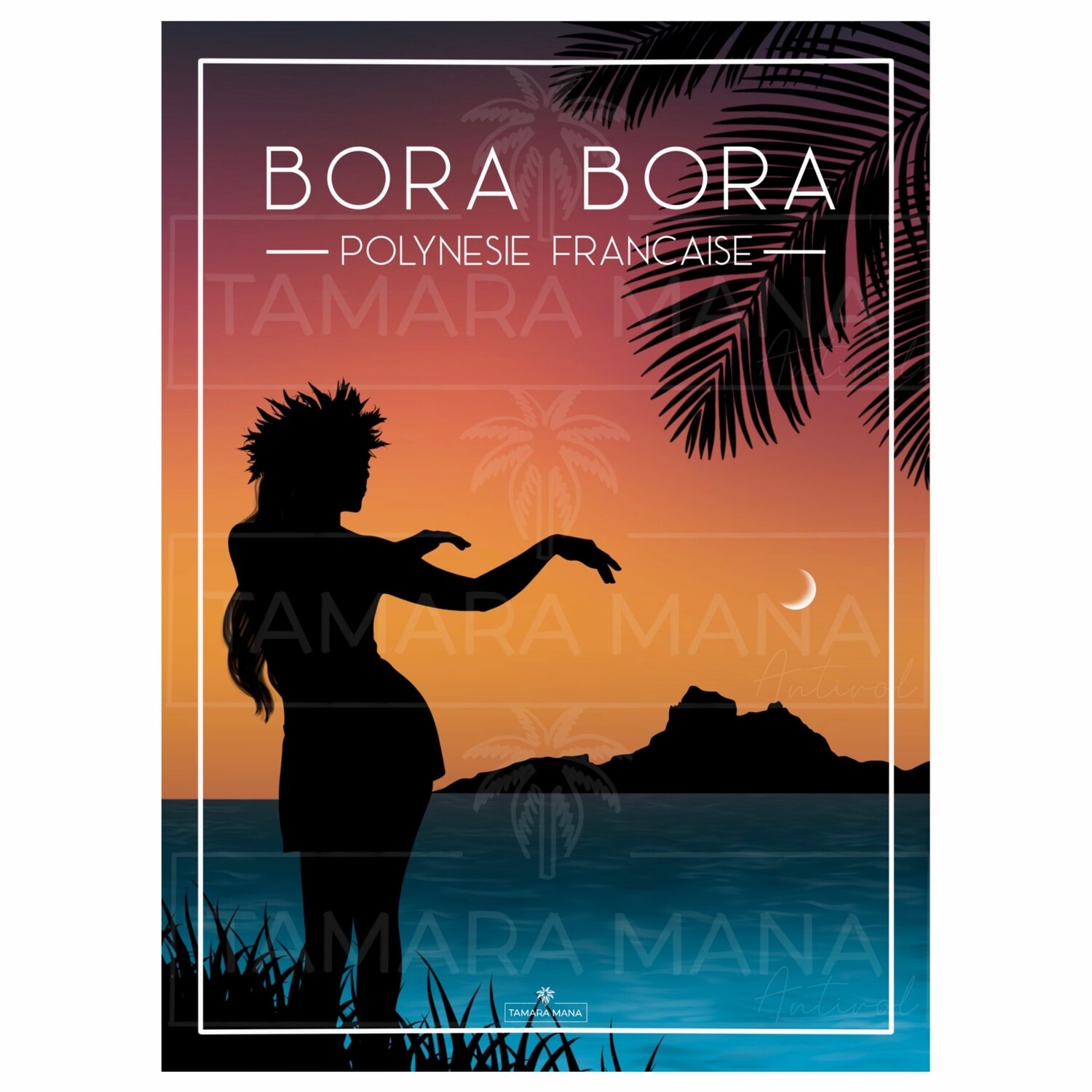 BORA BORA 1  - Sunset Postcards