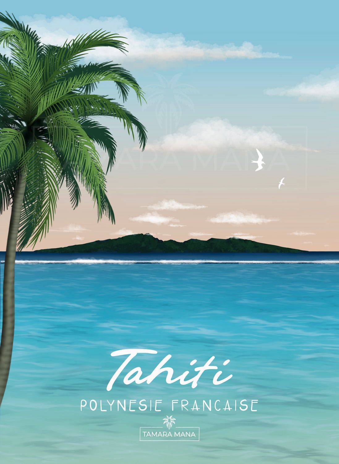 TAHITI ISLAND - postcard